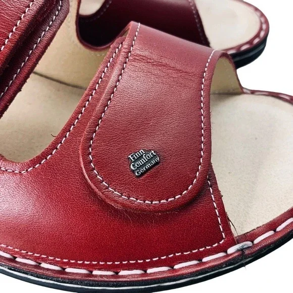 Finn Comfort Sansibar Venezia Red Sandals Womens Size 12 US 43 EU NWOT $225 - Picture 10 of 16